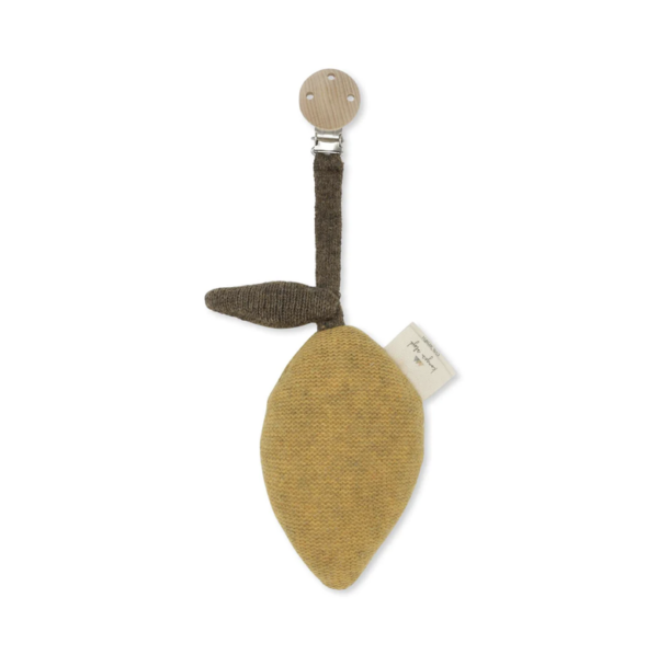 Attache tetine citron laine