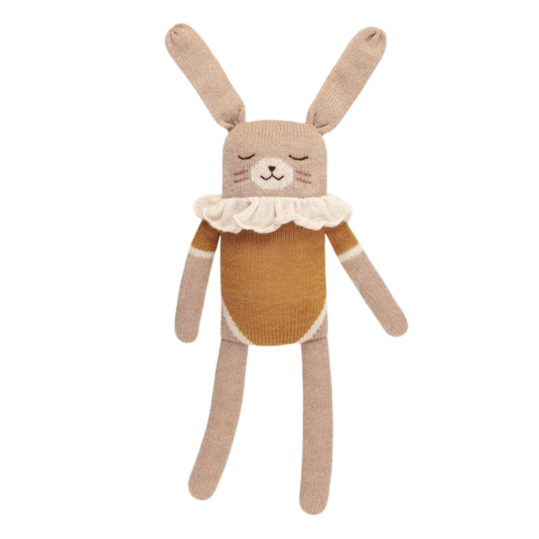 Doudou lapin ocre 42cm