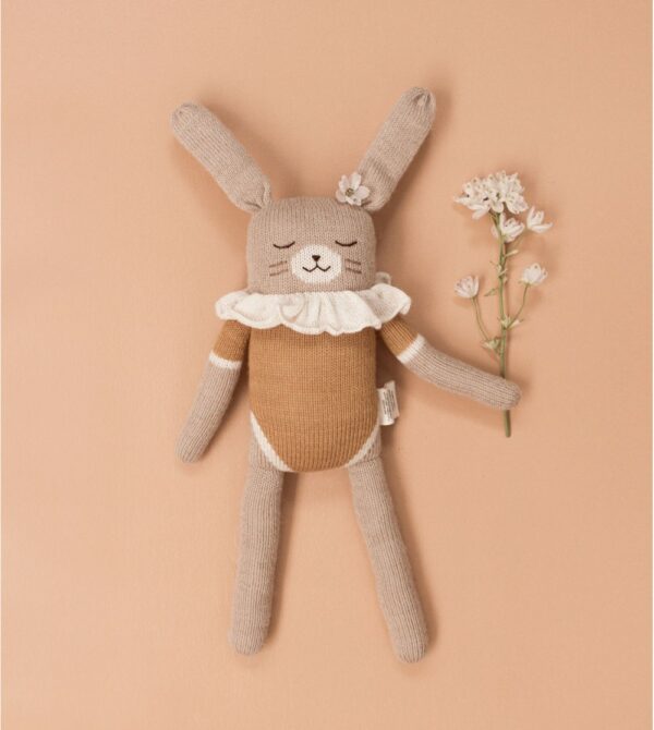 Doudou lapin ocre 42cm – Image 2
