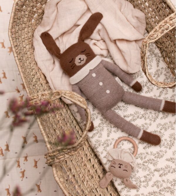 Doudou lapin avoine 42cm – Image 2