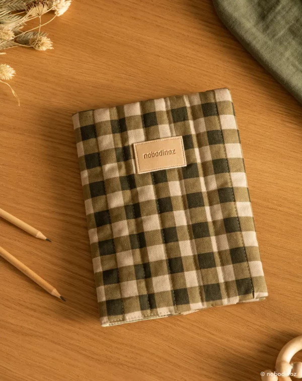 Housse carnet de sante - Vichy vert – Image 3