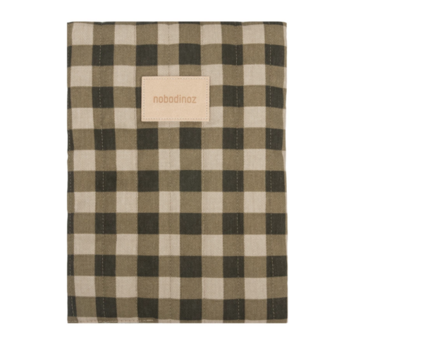 Housse carnet de sante - Vichy vert