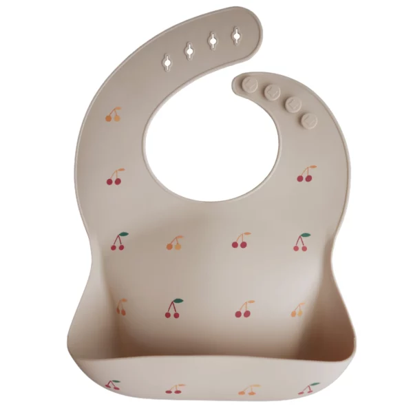 Bavoir silicone cerises