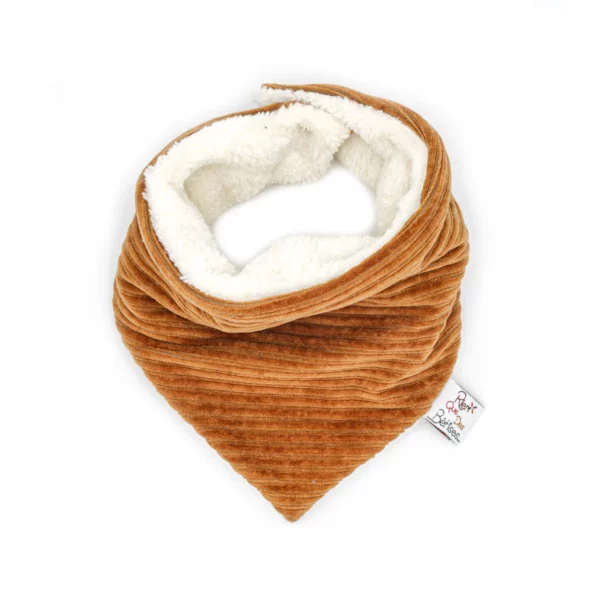 Cache cou velours camel