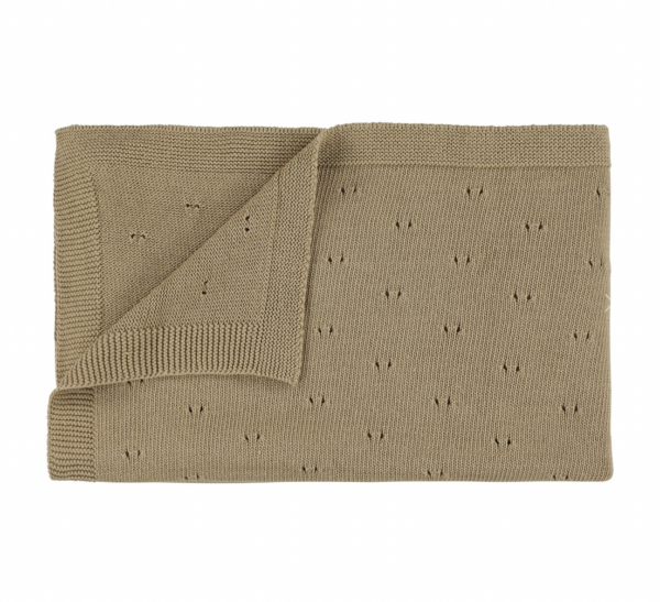 Plaid tricot 75x100 sable