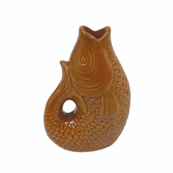 Mini vase poisson marron – Image 2
