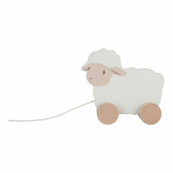 Jouet à tirer Mouton en bois FSC - Little Farm – Image 2