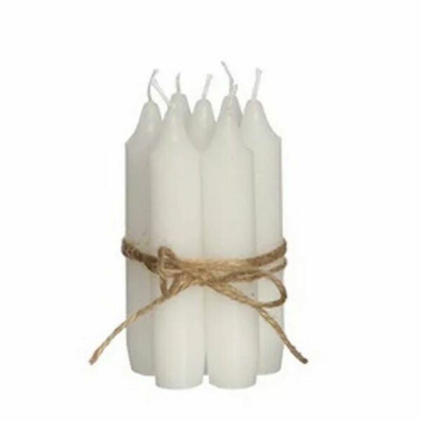 Lot 7 mini bougies blanches – Image 2