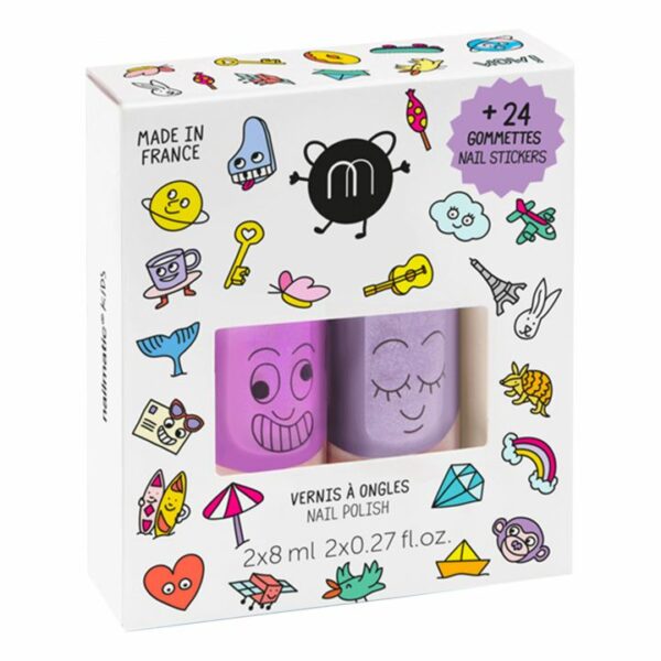 Coffret duo vernis et nail stickers marshi