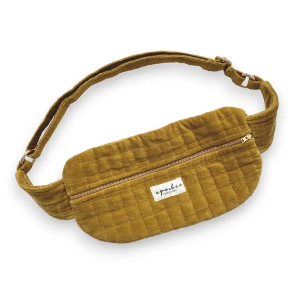Sac banane Kela - Velours ocre