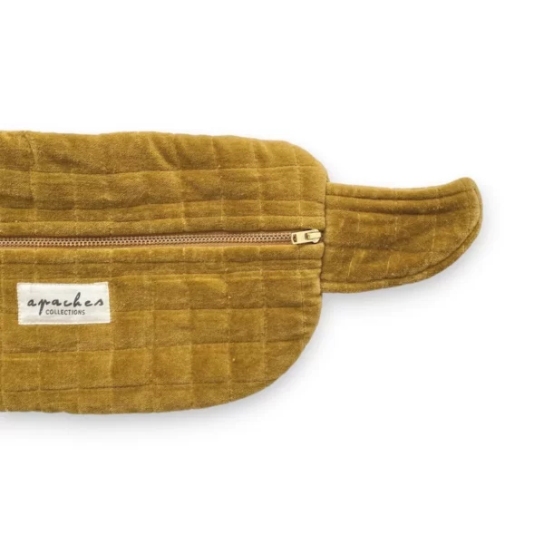 Sac banane Kela - Velours ocre – Image 2