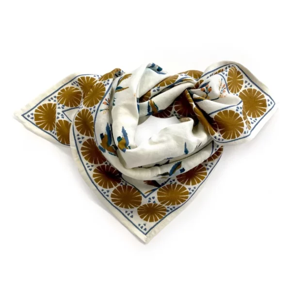 Petit foulard Manika cerisier fleur de vanille