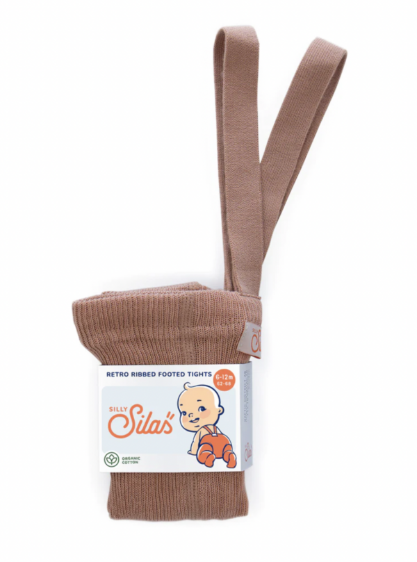 Collant coton avec pieds - light brown