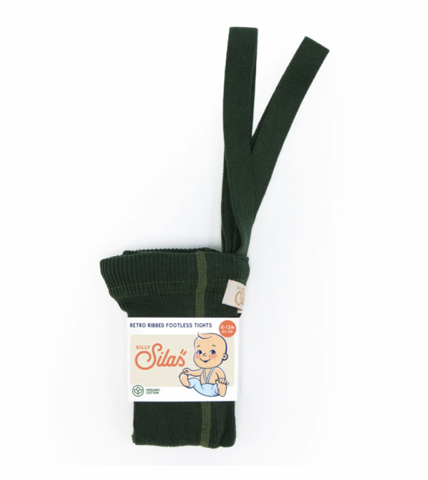 Collant coton sans pieds - vert forest