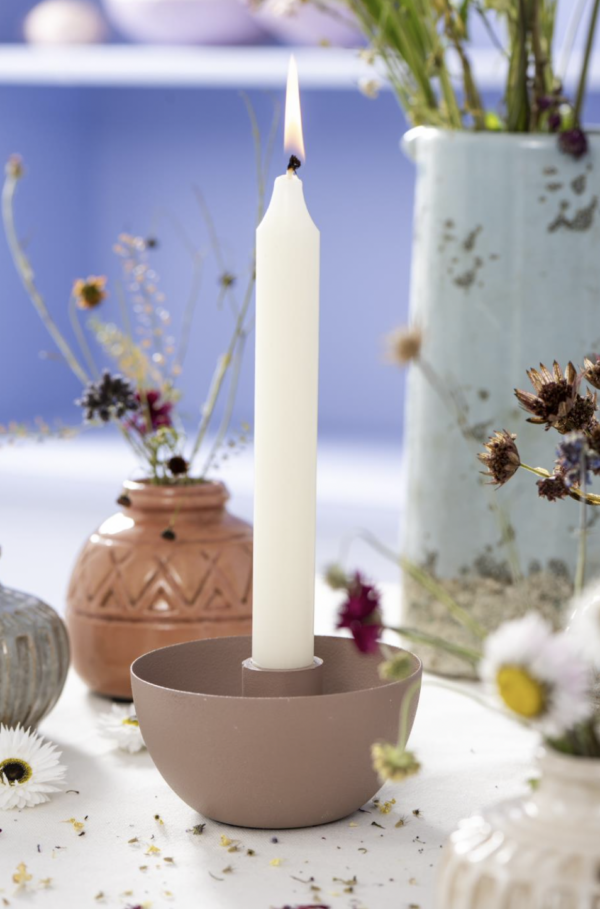 Bougie fine 18 cm beige – Image 4