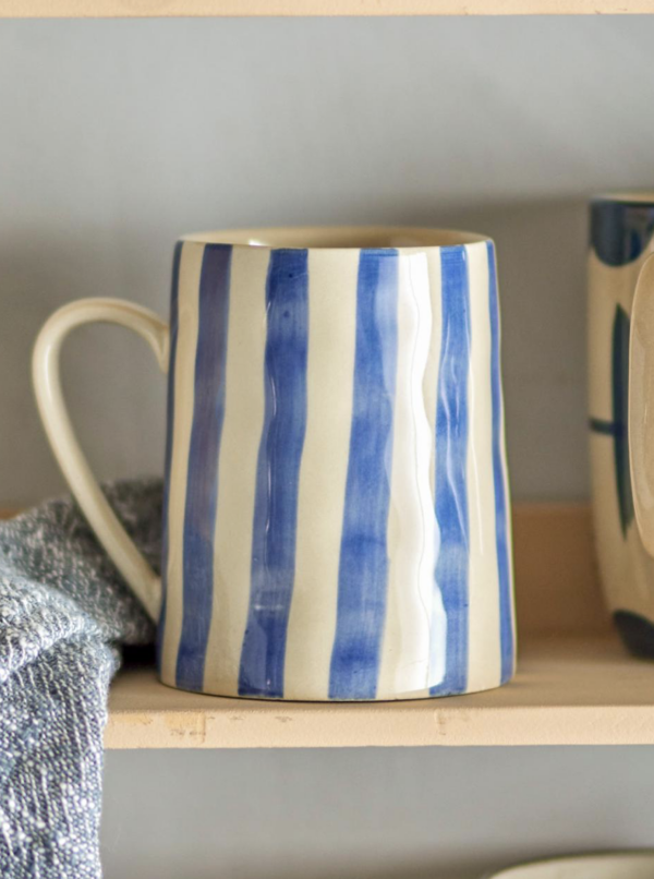 Mug rayé bleu – Image 3