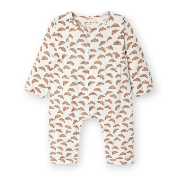 Pyjama bébé muni - Croissant crème