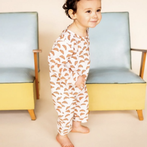 Pyjama bébé muni - Croissant crème – Image 4