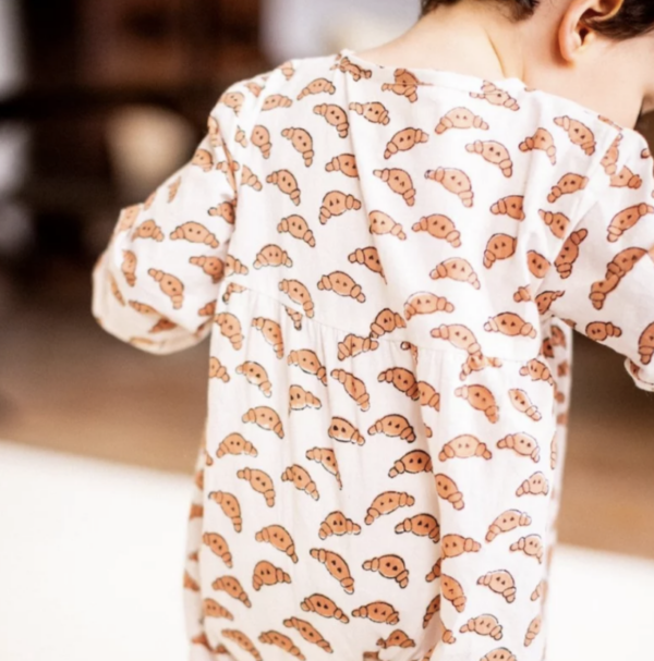 Pyjama bébé muni - Croissant crème – Image 2