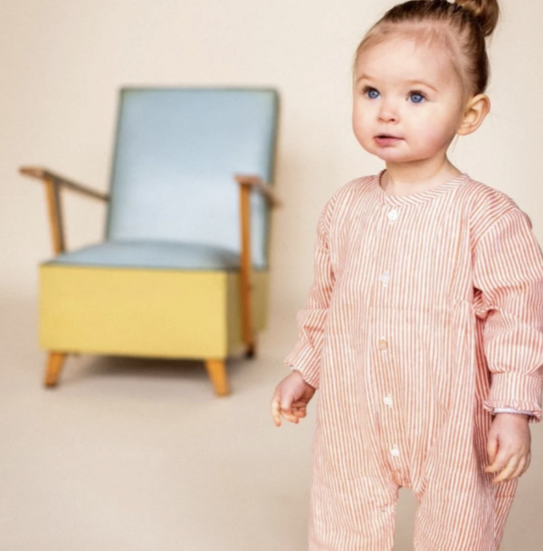 Pyjama bébé muni - Ligne abricot – Image 4