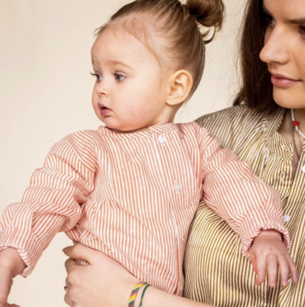Pyjama bébé muni - Ligne abricot – Image 3