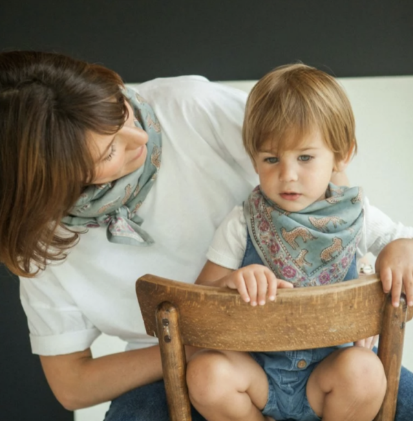 Grand Foulard Latika - bengale celadon – Image 2