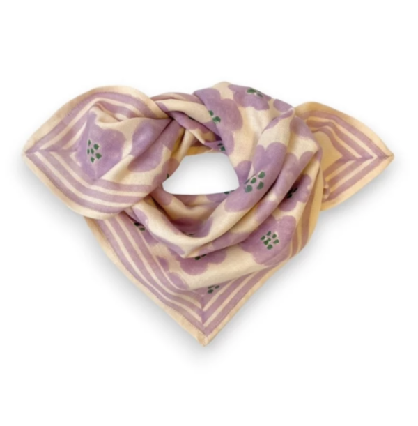 Petit foulard manika - flora bold lavande