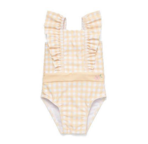 Maillot de bain vichy jaune