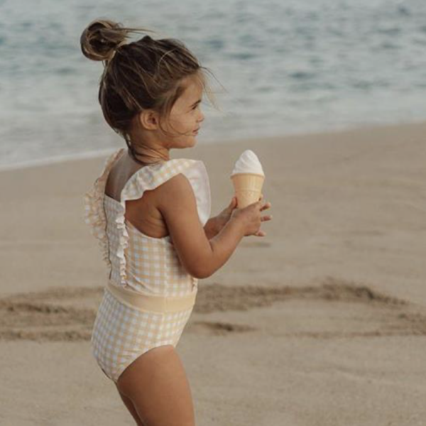 Maillot de bain vichy jaune – Image 3