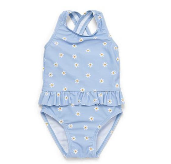 Maillot de bain volant 1 pcs daisy blue