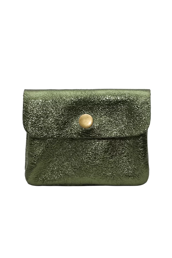 Porte monnaie XS - kaki metal