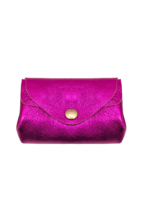 Porte monnaie S - rose métal