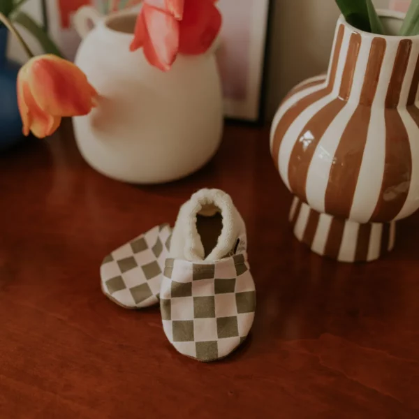 Chaussons été - damier vert – Image 3
