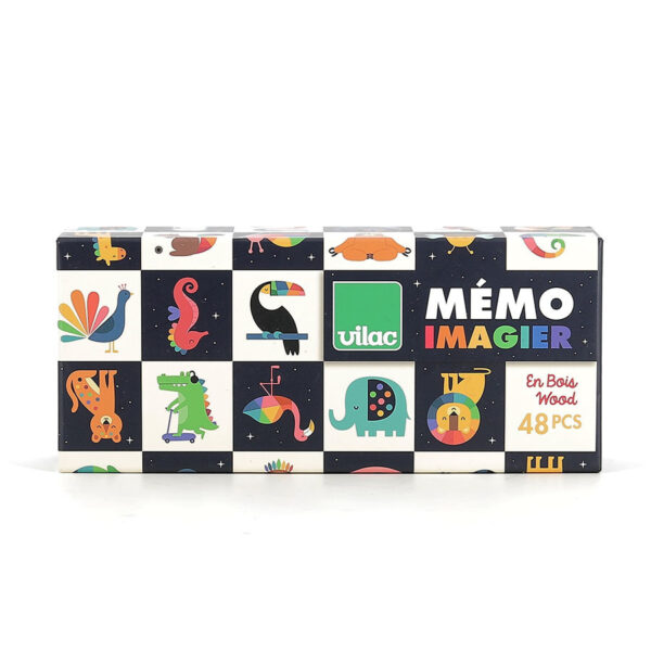 Mémo imagier en bois - 48 pièces