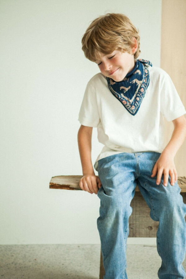 Petit foulard manika - Bengale minuit – Image 2