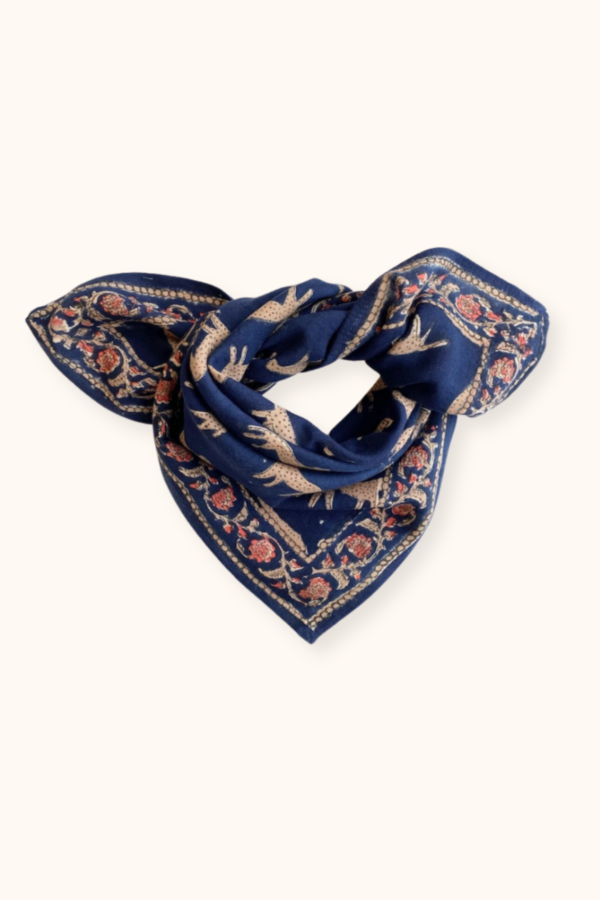 Petit foulard manika - Bengale minuit