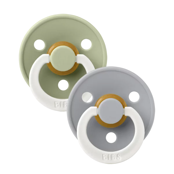 Tétine bibs pack de 2 - bout rond taille taille sage glow / cloud glow