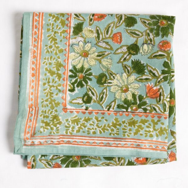 Grand foulard bdj - meera blue green