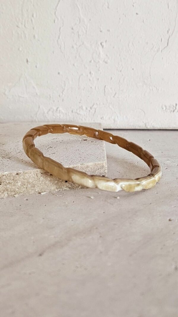 Bracelet Jonc corne torsadée 5mm