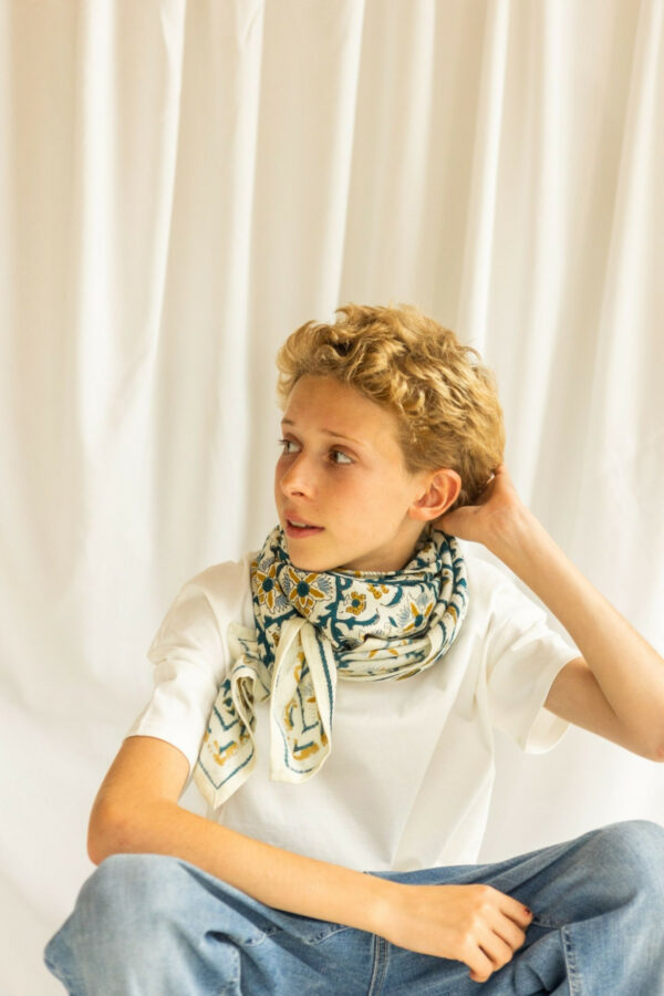 Grand Foulard Latika - bird sable – Image 2