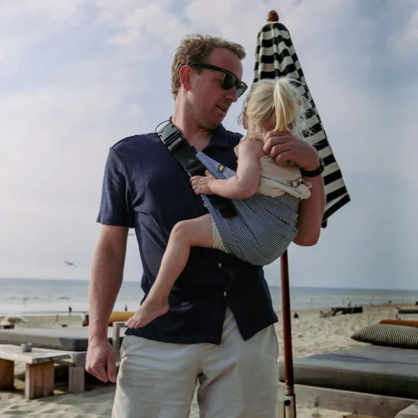 Porte bébé wildride - rayures indigo – Image 3