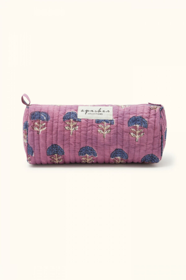Trousse opal - florets fushia