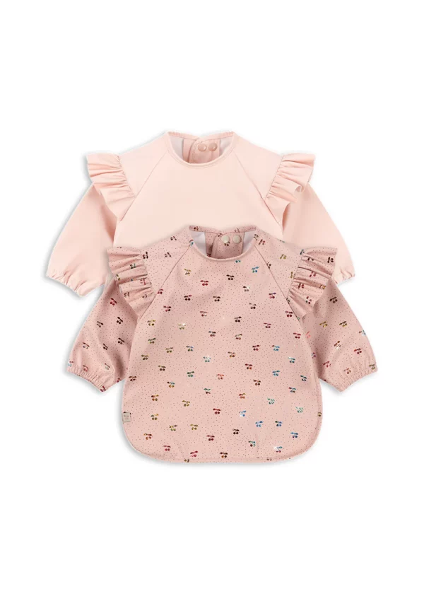 Bavoir manches longues cerise irisé 18m/3A