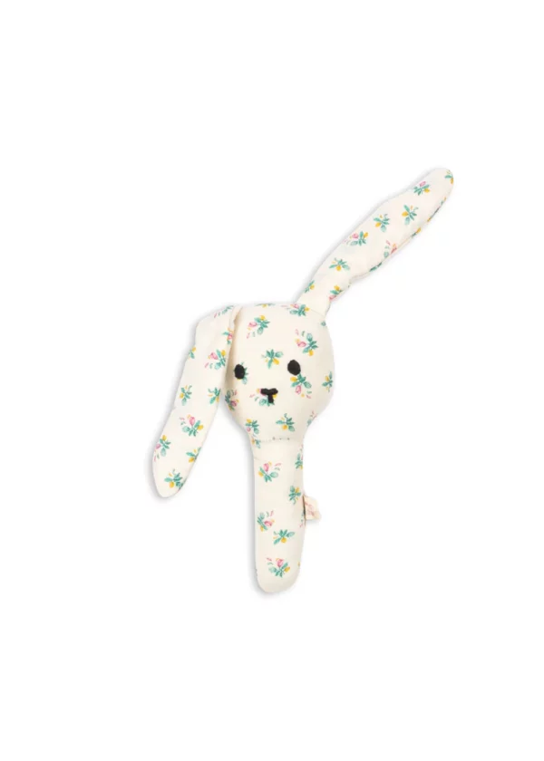 Hochet lapin - fleur coloré