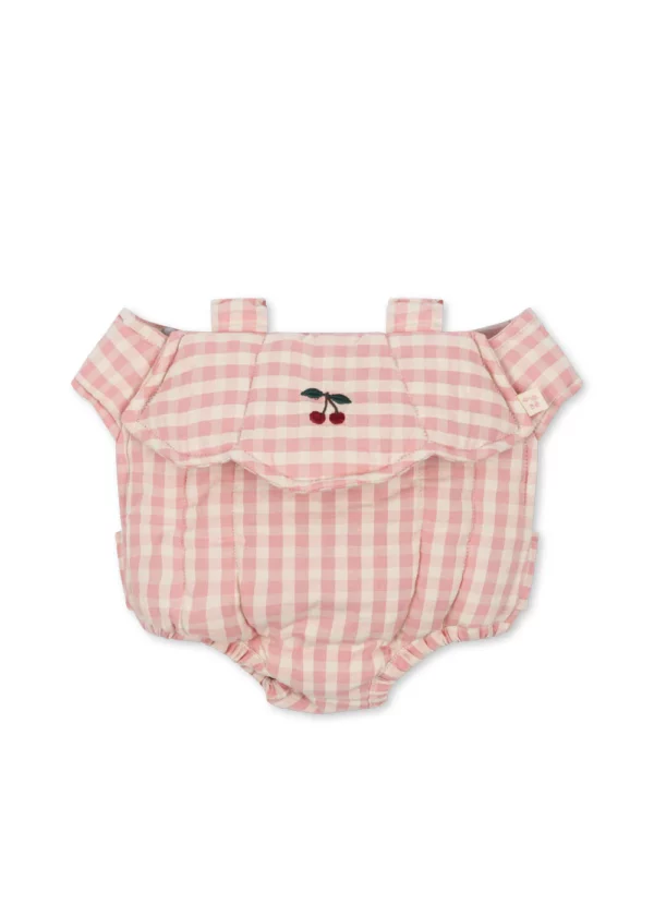 Porte bébé poupée pink check