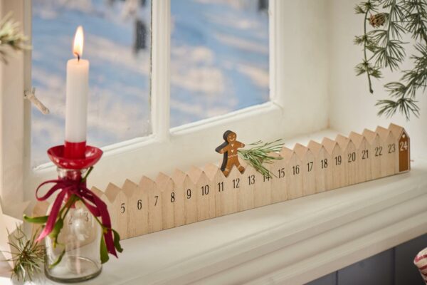 Calendrier de l'avent en bois - pain d'épice