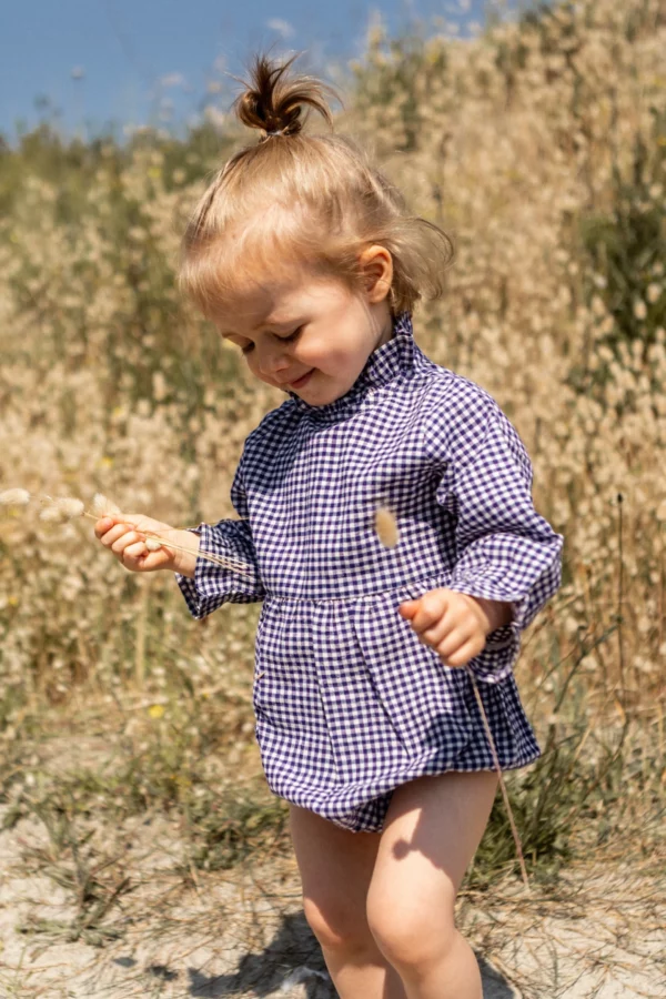 Barboteuse mili - khadi violet