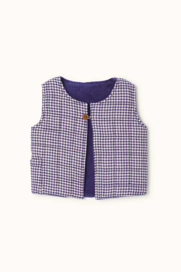 Gilet SAKURA - khadi violet – Image 2