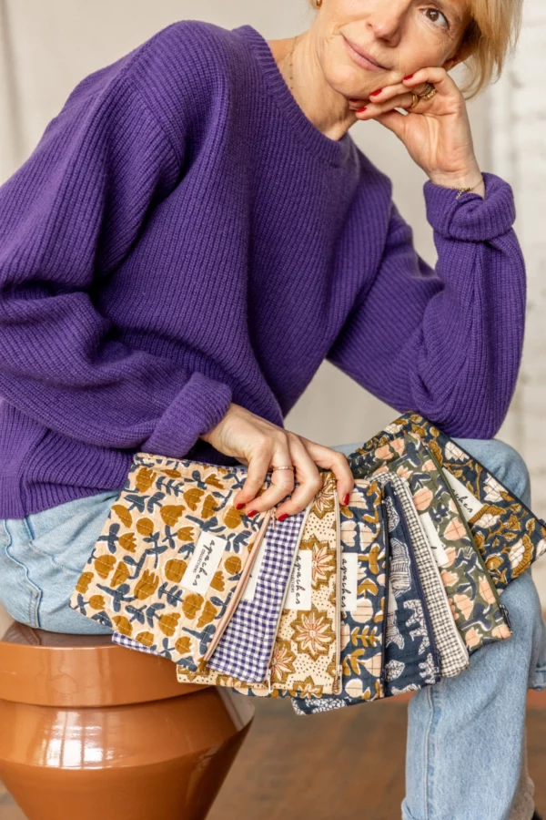 Mini Pochette Mana - Khadi violet – Image 2
