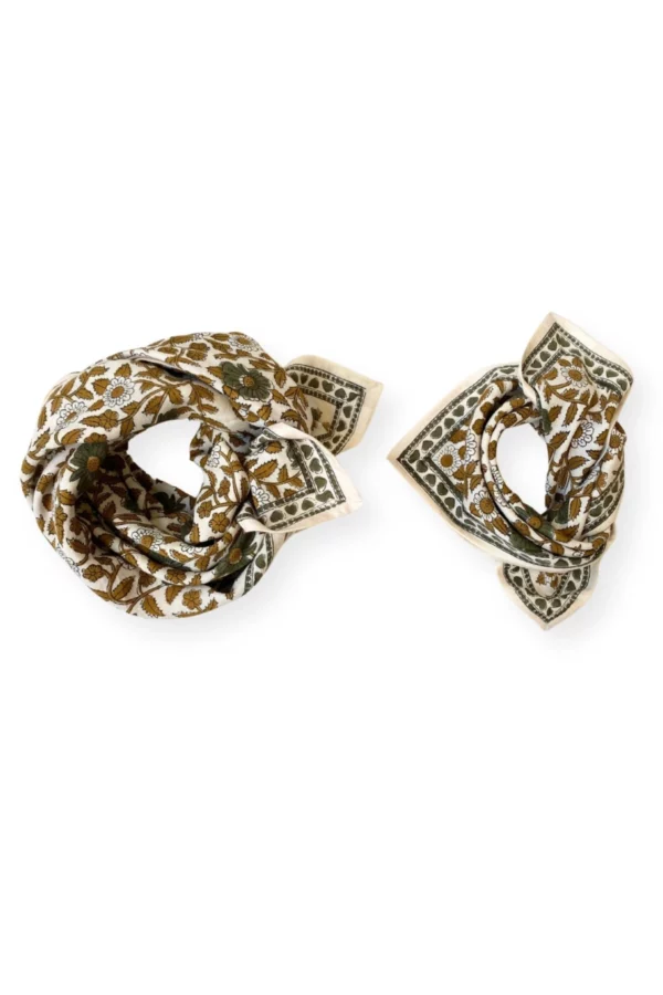 Petit foulard manika - coeur macadamia – Image 4
